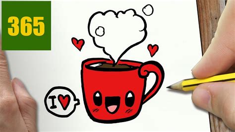 comment dessiner l amour du cafÉ kawaii Étape par Étape dessins kawaii facile youtube