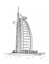 Arab Burj Coloring Dubai Emirates Pages Al United Khalifa Open sketch template
