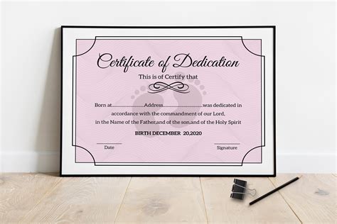 baby dedication certificate  flyers design bundles