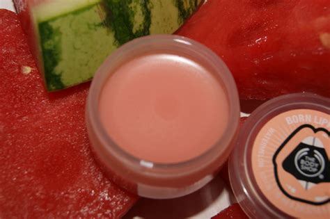 body shop born lippy lip balm  watermelon review  sunday girl