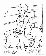 Coloring Pages Barnyard Farm Popular sketch template