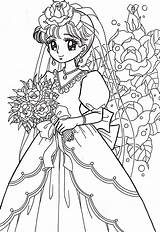 Coloring Anime Pages Màu Kawaii Princess Manga Tô Sách Japanese Dibujos Imagenes Dibujo Chúa Công Colores Drawing sketch template