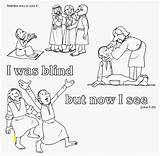 Blind Jesus Bartimaeus Heals Kids Colouring Healed Kana Divyajanani Miracles Apalah Kupasan Injil Korner sketch template