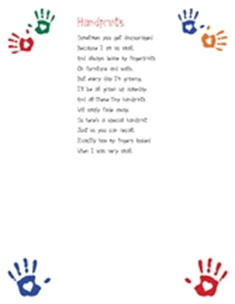 handprint poem  printable  baby footprints  handprints