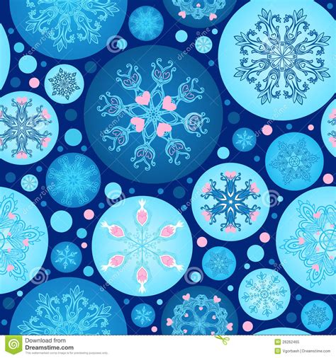 seamless blue christmas snowflake pattern stock vector illustration
