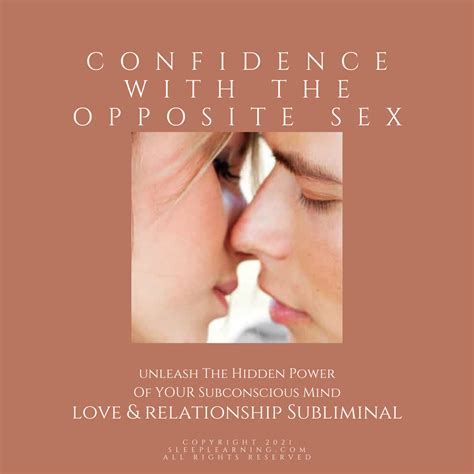 Confidence With The Opposite Sex Sleep Learning