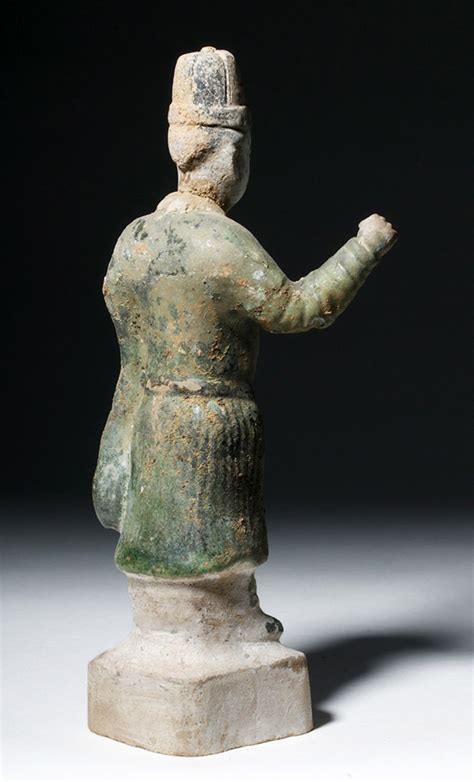 chinese ming dynasty glazed pottery attendant