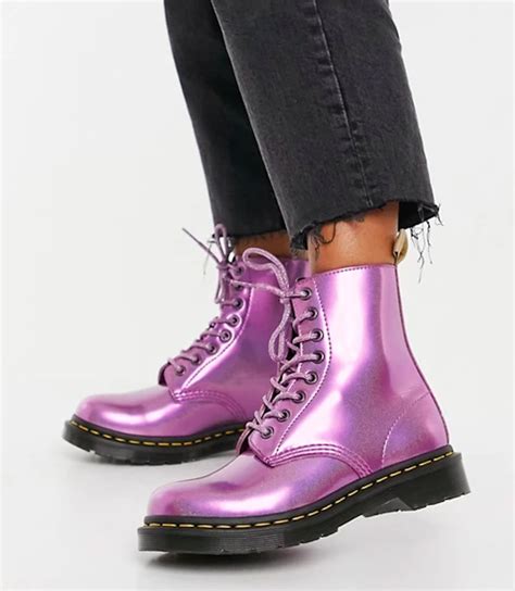 dr martens metallic purple boots  popsugar fashion