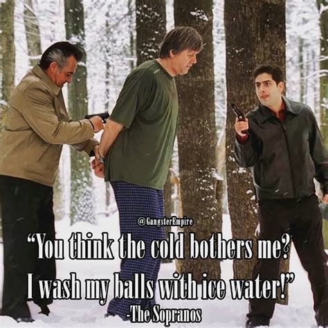 this is what the russian gangster said to paulie and christopher in the woods when they tried to