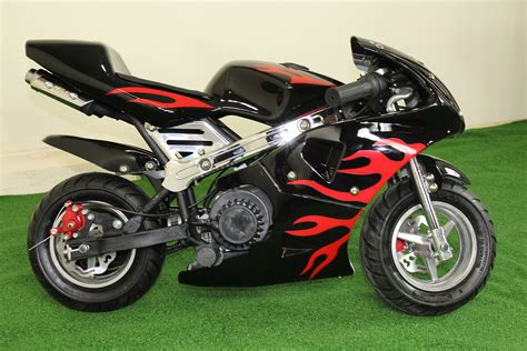kxd mini moto pocket bike cc limited edition blackred twin exhaust
