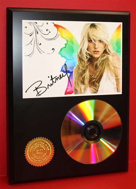 britney spears cd disc collectible rare award quality display gift gold record outlet album