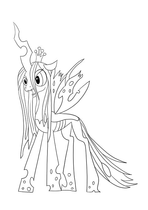 mlp queen chrysalis coloring pages
