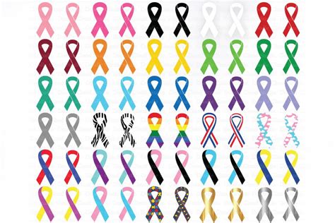 awareness ribbons bundle clipart awareness ribbon svg  cut files design bundles
