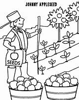Appleseed Johnny Bestcoloringpagesforkids Seeds sketch template