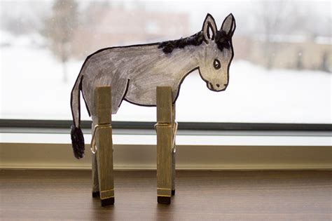 forty days  crafts clothespin donkey eerdlings