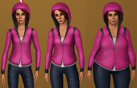 Mod The Sims Hoodie Top With Hood On Head Teen To Elder Male Female