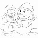 Snowman sketch template