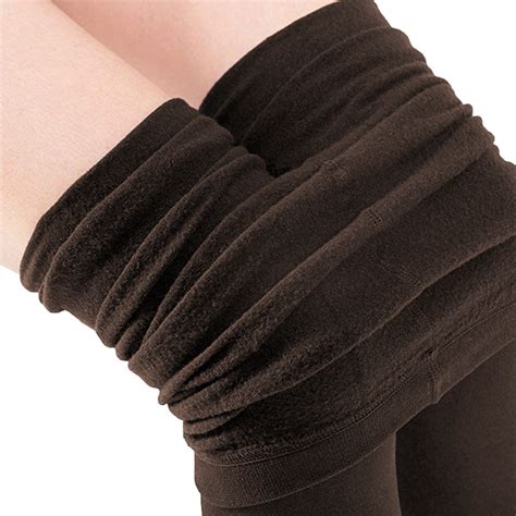 2 pairs women winter thick warm fleece lined thermal stretchy pantyhose