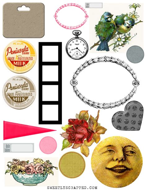 printable collage sheets sweetly scrapped   printables