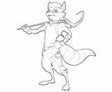 Sly Cooper Coloring Pages Character Thieves Time Sketch Printable Choose Board sketch template
