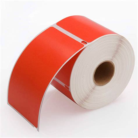 pre printed  adhesive paper labels roll semi glossy custom color printing thermal transfer