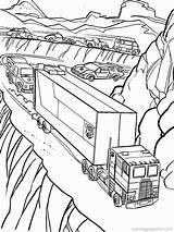 Transformers Coloring Pages Truck Semi Trucks Vrachtwagens Kleurplaten Printable Cars Print Cartoons Boys Drawing Colouring Kids Book Color Kenworth Kleurplaat sketch template