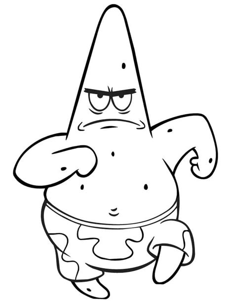 angry patrick star coloring page  print  color