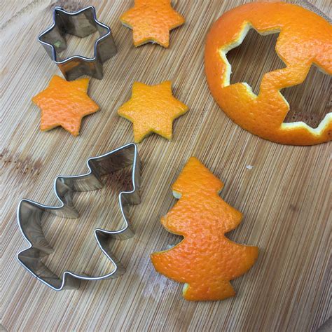 gesund basteln wir stechen orangenschalen aus anstatt kekse