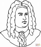 Handel Coloring Bach George Sebastian Johann Pages Color Composers Drawing Frideric Print Getcolorings Printable Supercoloring Super Online Silhouettes sketch template
