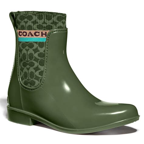 coach womens rivington rain bootie rain boots shoes shop  navy exchange official site