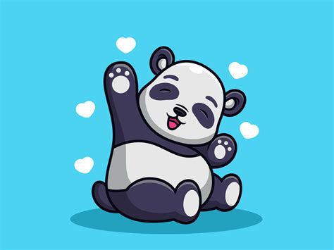 cute panda cartoon  mexdesign  dribbble