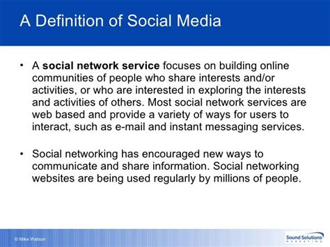 definition  social media