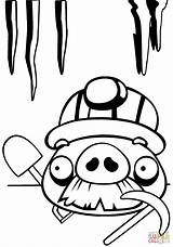 Coloring Pages Pig Moustache Printable Angry Birds Foreman Drawing Line Supercoloring Characters Clip Categories sketch template