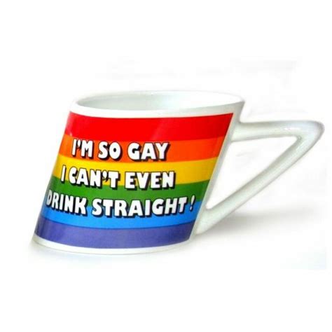 slanted rainbow mug im so gay i cant even drink straight 14 oz ebay