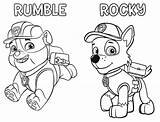 Rumble Paw Patrol sketch template
