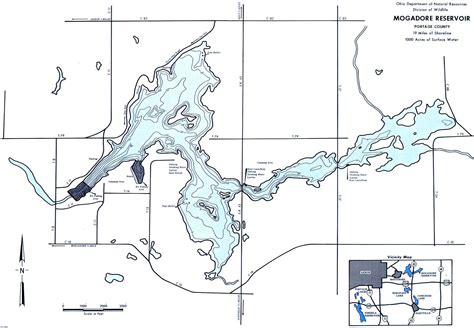 mogadore reservoir map  gofishohiocom  premier ohio fishing site