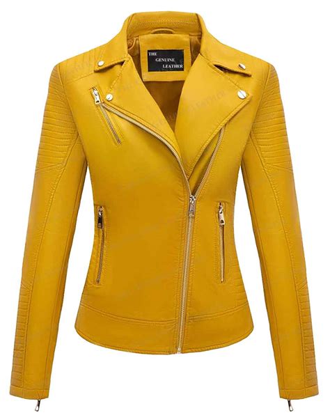 women bellivera yellow leather jacket movieleatherjackets