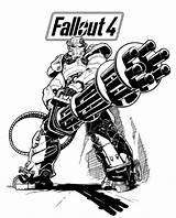 Fallout Fallout4 Colorir Motosega 1006 Vectorified Hiclipart Desenhos sketch template