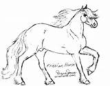 Horse Friesian Coloring Pages Drawing Template Getdrawings sketch template