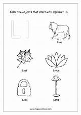 Start Things Alphabet Color Coloring Letter Starting Megaworkbook Objects These Pages sketch template