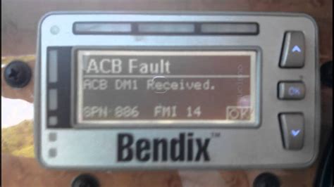 bendix wingman acb fault codes youtube