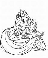 Coloring Tangled sketch template