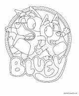 Bluey Coloring Muffin Bingo 9th Heeler sketch template