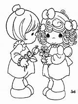 Fillettes Deux Precieux Fleurs Precious Cuties Girls Preciosos sketch template
