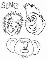 Sing Coloring Pages Movie Johnny Moon Buster Ash Kids Color Printable Animals Print Faces Characters Singing Coloringhome Disney Book Pages2color sketch template