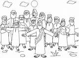 Coloring Pages Apostles Twelve Disciples Jesus Popular sketch template