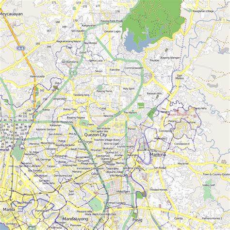 quezon city map  quezon city satellite images