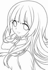 Anime Draw Girl Drawings Girls Lonely Coloring Manga Sketch Choose Board Nice Things sketch template