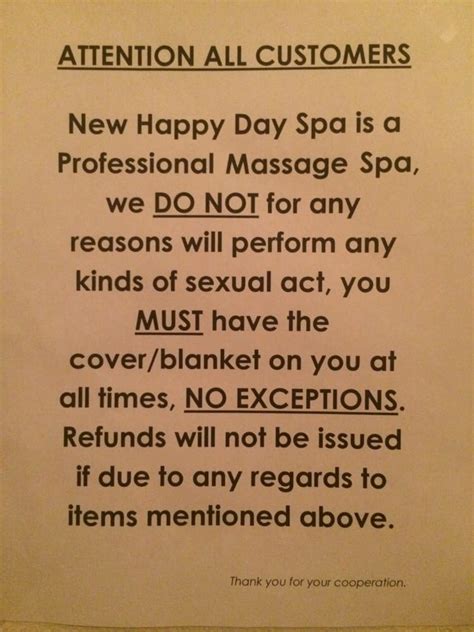 guess no happy endings at the happy day spa lol i