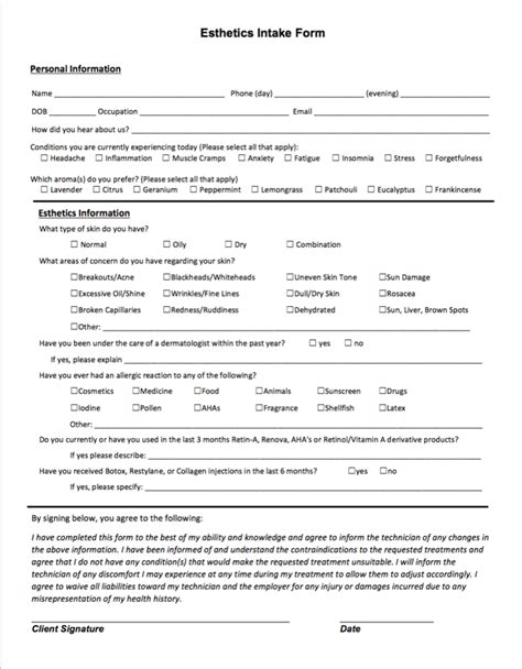 Free Massage Consultation Form Attending Free Massage Consultation Form